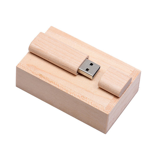 U Disk 32GB Wooden USB Flash Drive Free Lettering Creative Boys and Girls