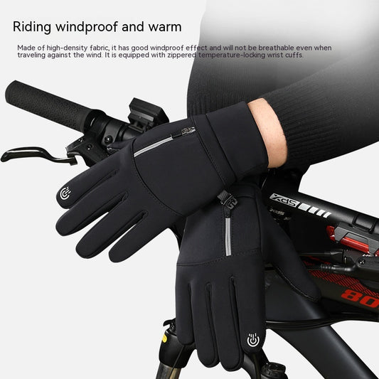 Outdoor Waterproof Velvet Warm Cycling Gloves