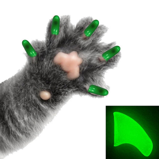 Soft Nail Caps for Cat Paws, Alien Glow in the Dark, Medium, 40 Piece